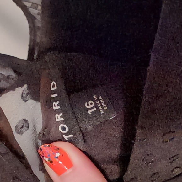 Torrid Black Clip Dot and Tulle Dress - Picture 4 of 6